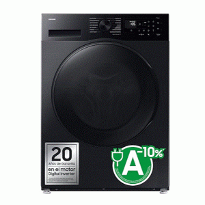 Lavadora - secadora Samsung WD90DG5G34BBEC, 9kg lavado, 6kg secado, 1400rpm, EcoBubble, AirEash, fondo reducido, Wifi, clase A/E, negro